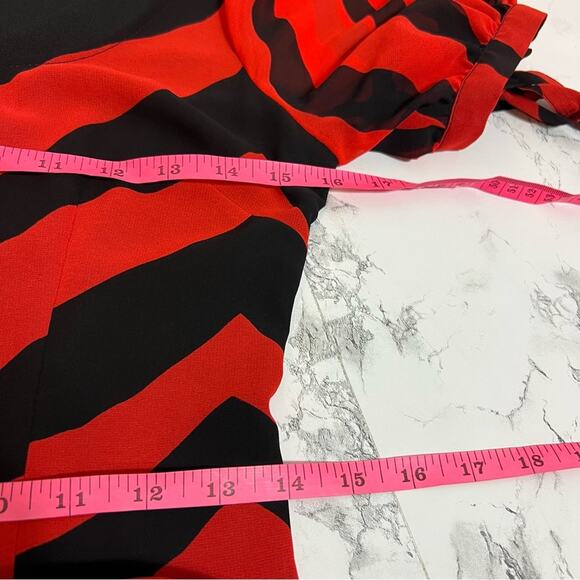 LPA Magda Midi Dress in Zebra black red Animal print Sz S revolve - Picture 6 of 9